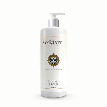 VEDICDERM Psoréa Cream with 2% Bakuchi Extract Skin Barrier Repair | Itching and Dryness Control | Natural, Chemical Free Formula for Psoriatic skin (200ml, Pack of 1)